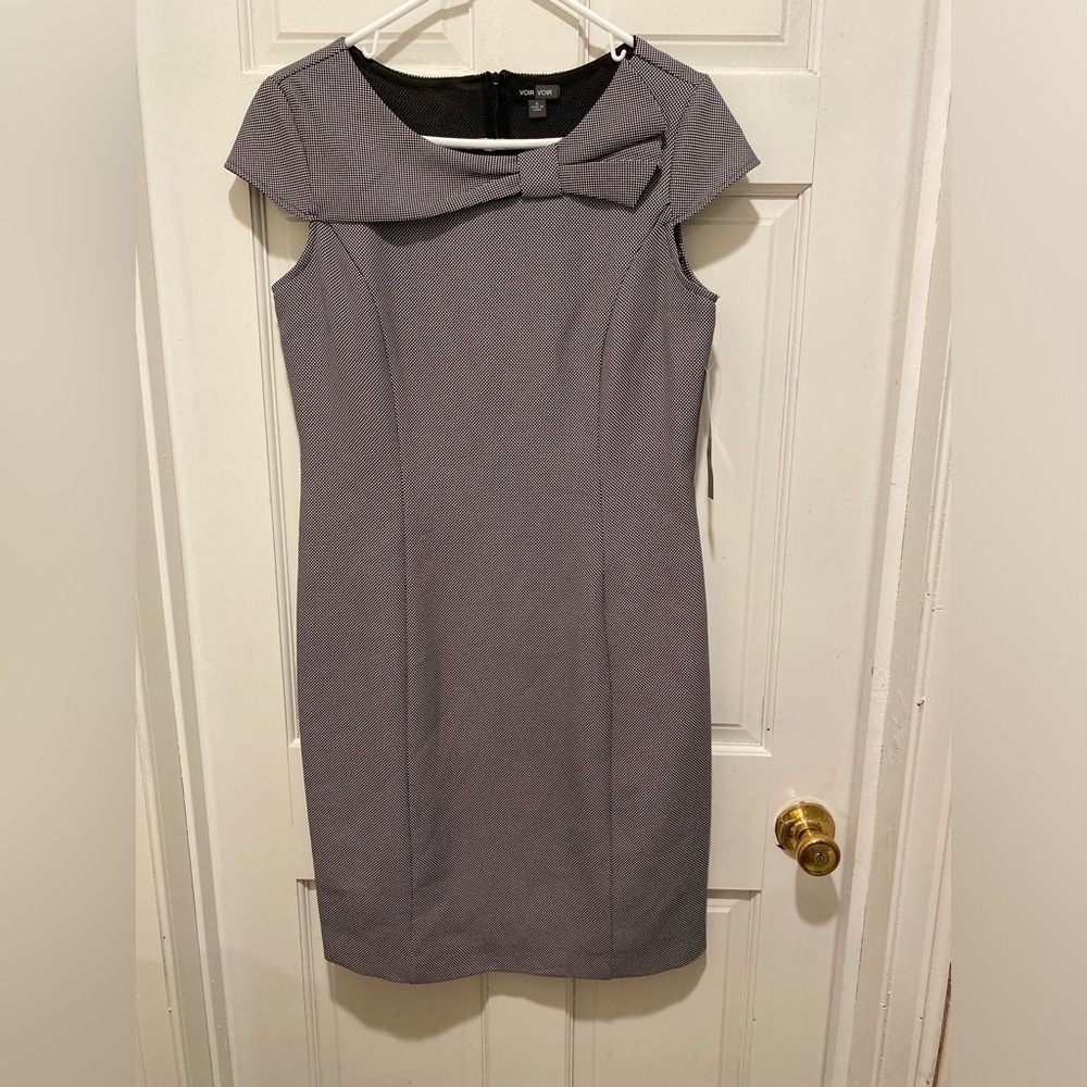 Voir Voir Gray Sheath Dress with Bateau Neckline